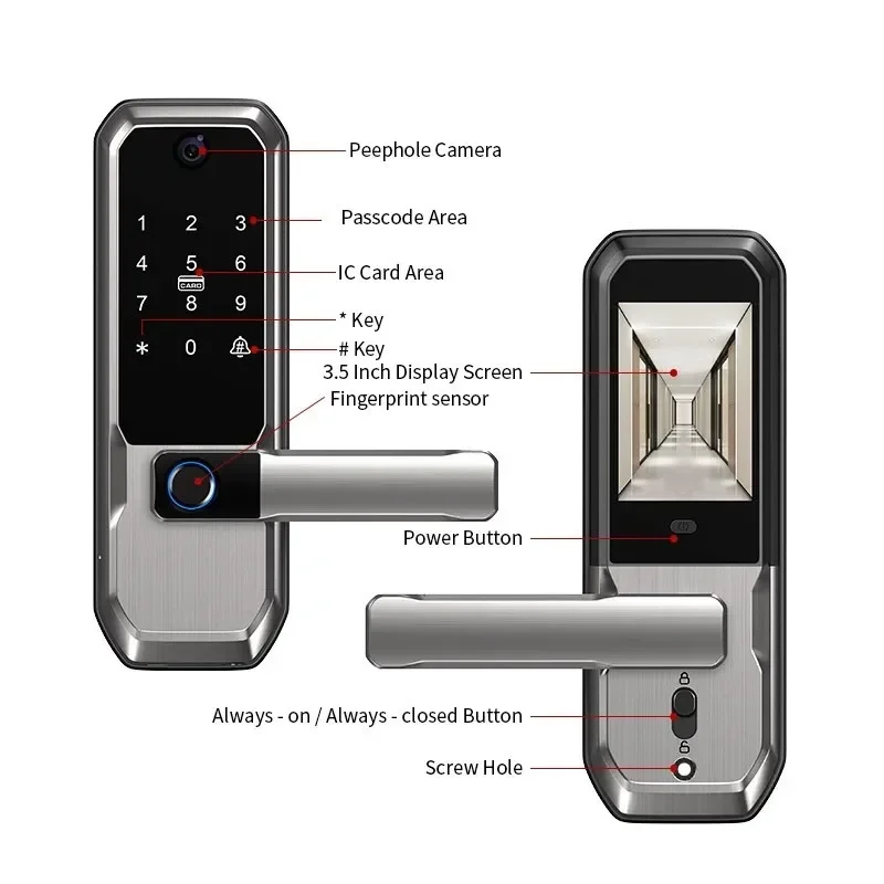 Tuya WiFi Smart Door Lock With - Smart Home Door Lock recension och pris