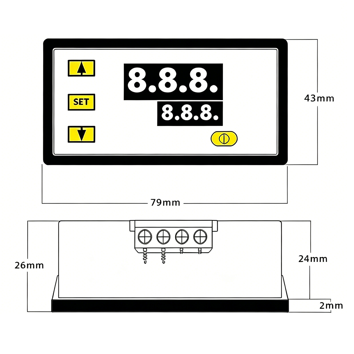 W3230 Digital Temperature Cont - Temperature Sensor recension och pris